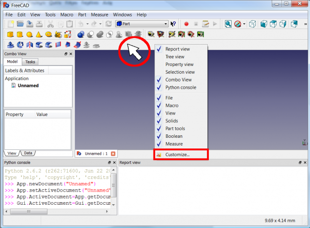 Right mouse click